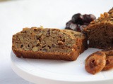 Dates and fig cake / egg-less dates cake / egg free dates and fig cake / dates loaf / whole-wheat flour dates cake / khajoor anjeer cake