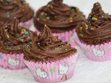 Egg-less chocolate cupcake with buttercream frosting