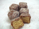 Eggless lamington