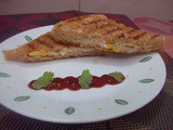 Hung curd vegetable sandwich