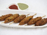 Paneer kabab / paneer seekh kabab / cottage cheese kabab