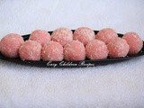 Rose coconut ladoos / pink coconut ladoo / coconut ladoo