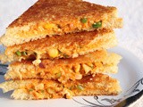 Schezwan sandwich / paneer schezwan sandwich