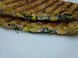 Spinach corn sandwich / spinach corn cheese sandwich