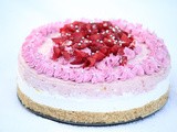 Strawberry mousse cake / strawberry chocolate no bake cake / double strawberry cheese cake / strawberry cheese cake / strawberry mousse cake