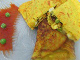 Stuffed moong dal chila