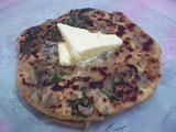 Stuffed spinach parantha