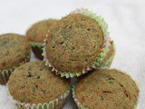 Whole wheat egg-less zucchini muffins