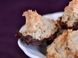 Chocolate Covered Coconut Macaroons