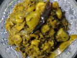 Banana Flowers Curry With Shrimp/Bengali Mocha Chingri