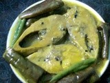 Hilsha Fish With Eggplant/Illish Brinjal Gravy/Illish–Begun