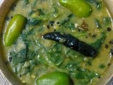 Moong Lentils With Jute Leaves / Pat Patar Moong Dal