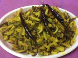 Quick Side Dish—Flat Beans Fry/Sim Vaja