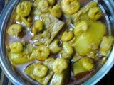 Raw Jackfruit Curry With Shrimp/Bengali Echor - Chingri