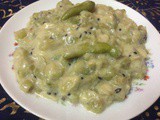 Ridge Gourd (Jhinga) In Milk Gravy——–a Healthy Veg. Side Dish