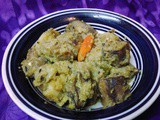 Veg Side Dish -Raw Banana Curry Flavored With Mango-Ginger.Kachakola o Am-Ada