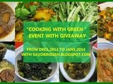 Event Announcement  Cooking with Green  event with Giveaway