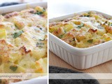 Potato au gratin with blue cheese