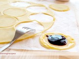 Puff pastry waffles filled with fruit jam