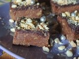 Chocolate Peanut Cubes with Biscuits and Hotcakes