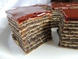 Unbaked Poppy Seeds Cake with Readymade Crusts and Chocolate Glazing