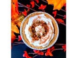 10 Minutes Swirled Pumpkin Pie with Pecans (No Bake)