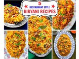 5 Restaurant Style Biryani Recipes (Step by Step Guide)