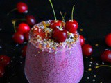 Berry Cherry Protein Chia Pudding (Super Healthy, v+gf)