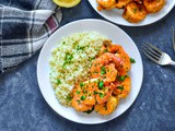 Buttery Lemon Shrimp with Riced Cauliflower Cilantro Lime