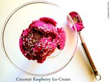 Coconut Raspberry Ice-Cream (No Machine Needed)