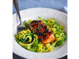 Easiest Sweet Spicy Teriyaki Salmon with Veggie Spirals (Glutenfree)