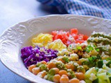 Healthy Mediterranean Buddha Bowl with Mint Dressing