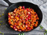 Honey Roasted Sweet Potatoes and Cranberries