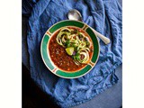 Instant Pot Vegetarian Chipotle Lentil Zoodle Soup