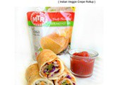 Kids Breakfast – Veggie & Cheese Dosa Roll-Ups (Indian Crepe Roll-Ups with Veggies & cheese)