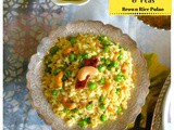 Quick Cashew and Peas Brown Rice Pulao