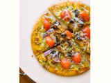 Quick Pesto Mushroom Flatbread Pizza