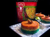 Three Colored Breakfast Masala Upma (Savory Semolina Pudding)