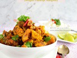 Phulkopi diye mangsho / mutton 9'Goat Meat) and cauliflower curry