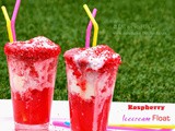 Raspberry icecream float