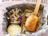 The Great Garlic Cook-Off 2013:  Carnival-style Fish Sticks with Lemony Jalapeno Mayonnaise and Spicy Apple Kohlrabi Slaw