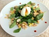 A good egg, greens and and a salsa with a kick