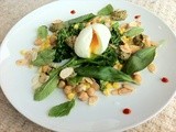 A good egg, greens and and a salsa with a kick