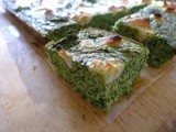 Baked Kale, Broccoli, Mint and Goat Cheese Frittata