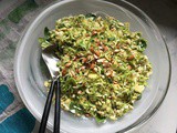 Brussel Sprout and Mustard Cream Slaw