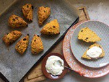 Butternut Squash, Rosemary and Raisin Spelt Scones