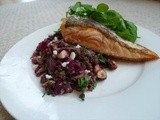 Du puy lentils with beets, goat cheese and hazelnuts