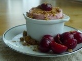 Frozen cherry souffle