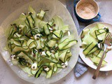 Honeydew Melon Carpaccio with Courgette, Labna and Pistachios