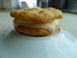 Lemon cookie ice cream sandwiches